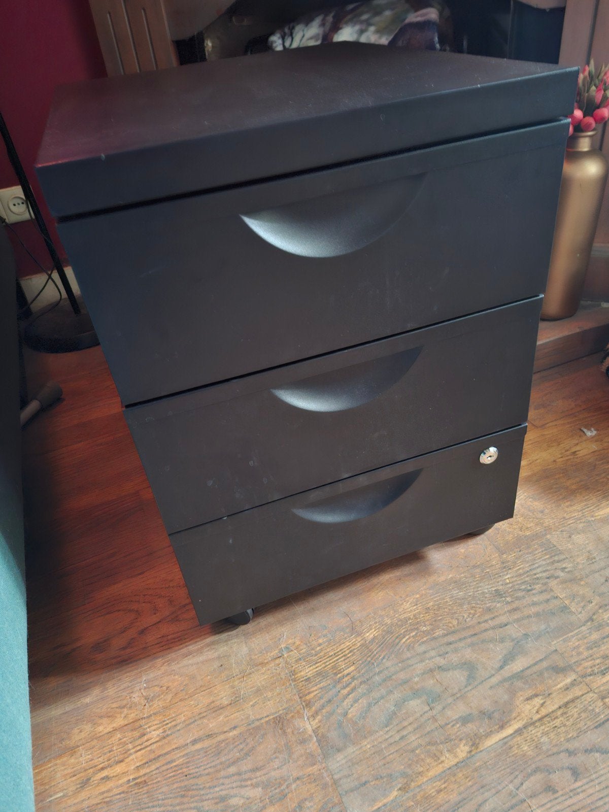 IKEA Erik ladeblok / ladekast zwart, Huis en Inrichting, Kasten | Ladekasten, Ophalen, Minder dan 50 cm, 3 of 4 laden, Minder dan 100 cm