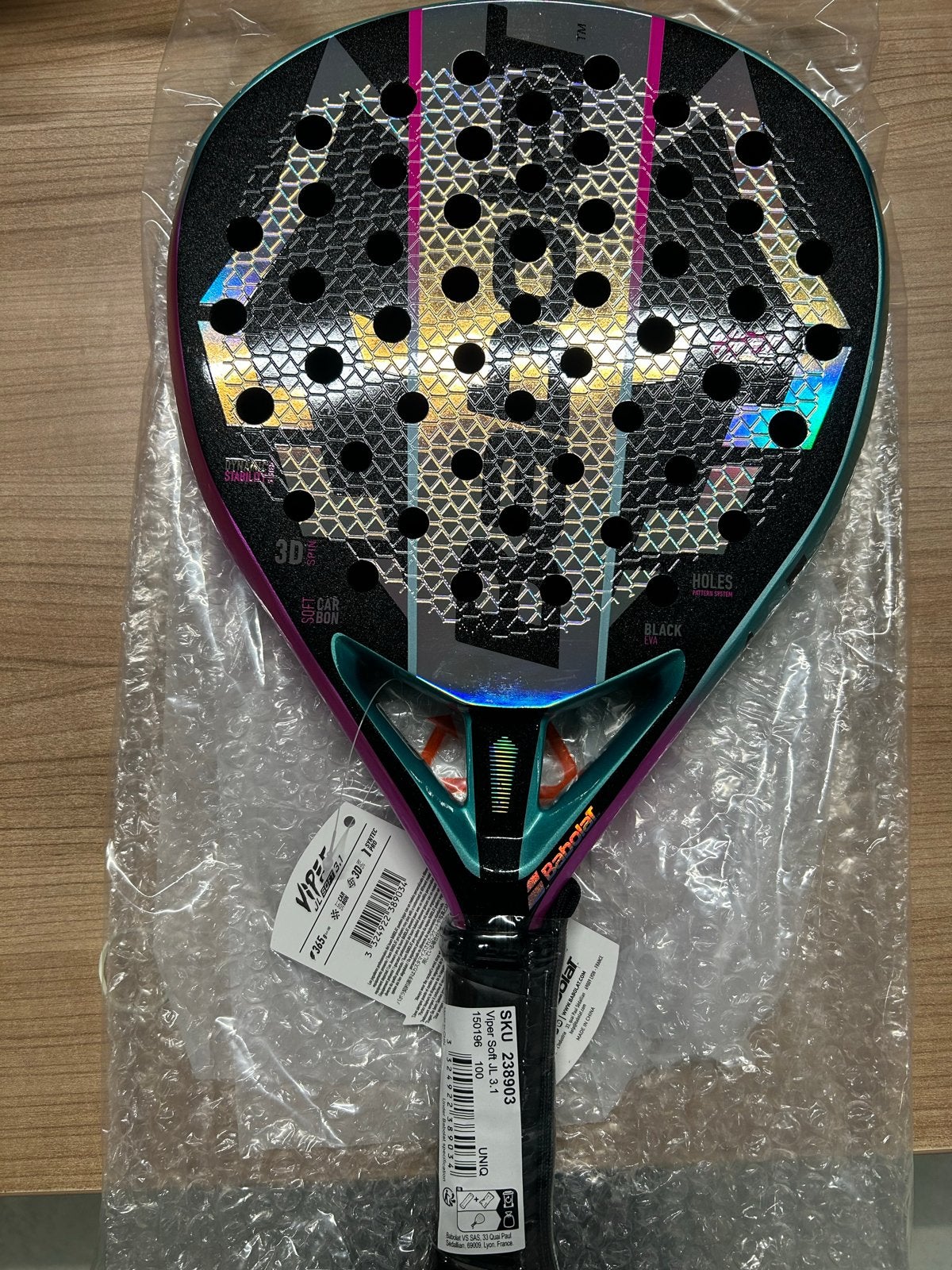 Babolat Viper Soft JL 3.1 Padel Racket Nieuw, Ophalen of Verzenden, Nieuw, Padelracket