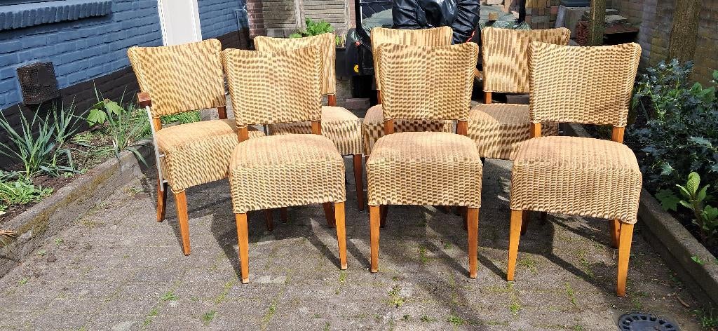 Retro/Brocante  bistro stoelen, Ophalen, Gebruikt, Vijf, Zes of meer stoelen, Brocante/Retro