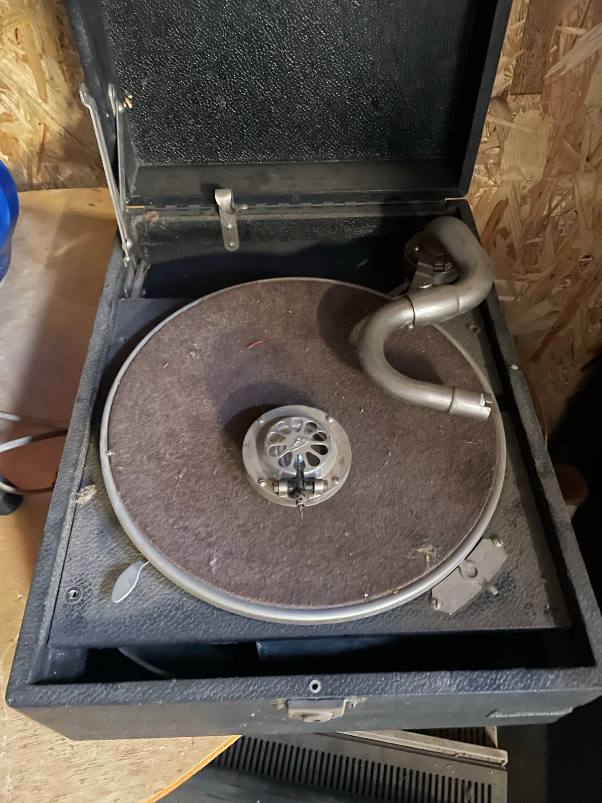 Antieke HMV Draagbare Koffergrammofoon - Opknapper, Ophalen of Verzenden