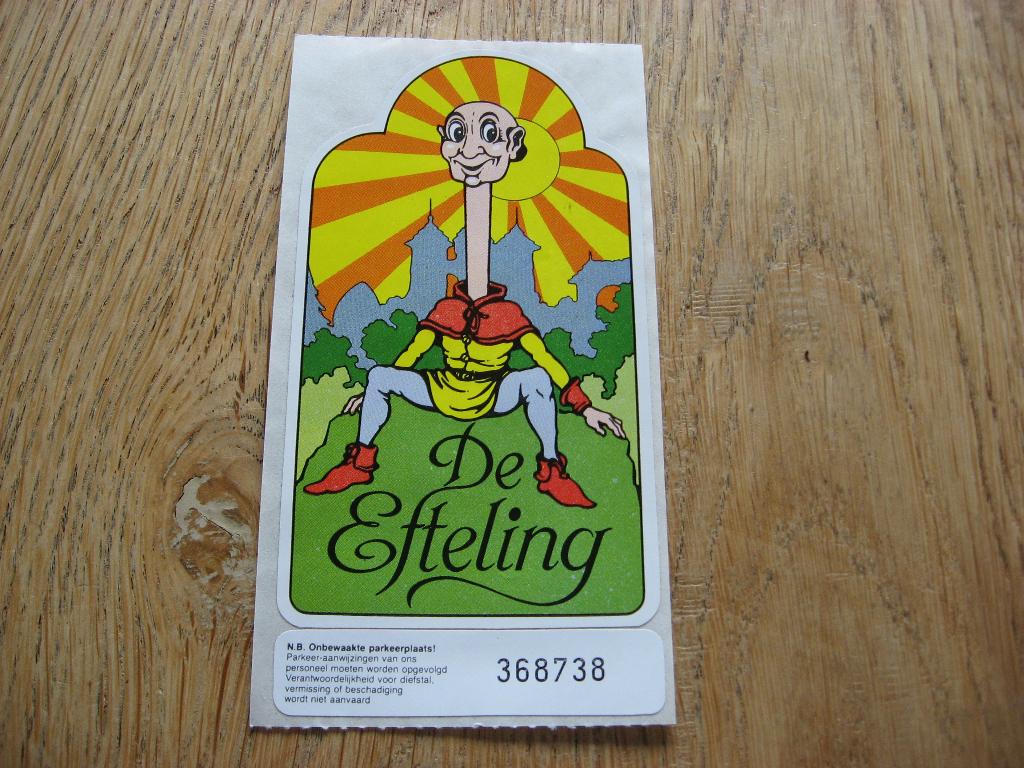 Vintage Sticker De Efteling Langnek, Verzamelen, Ophalen, Nieuw, Bedrijf of Vereniging