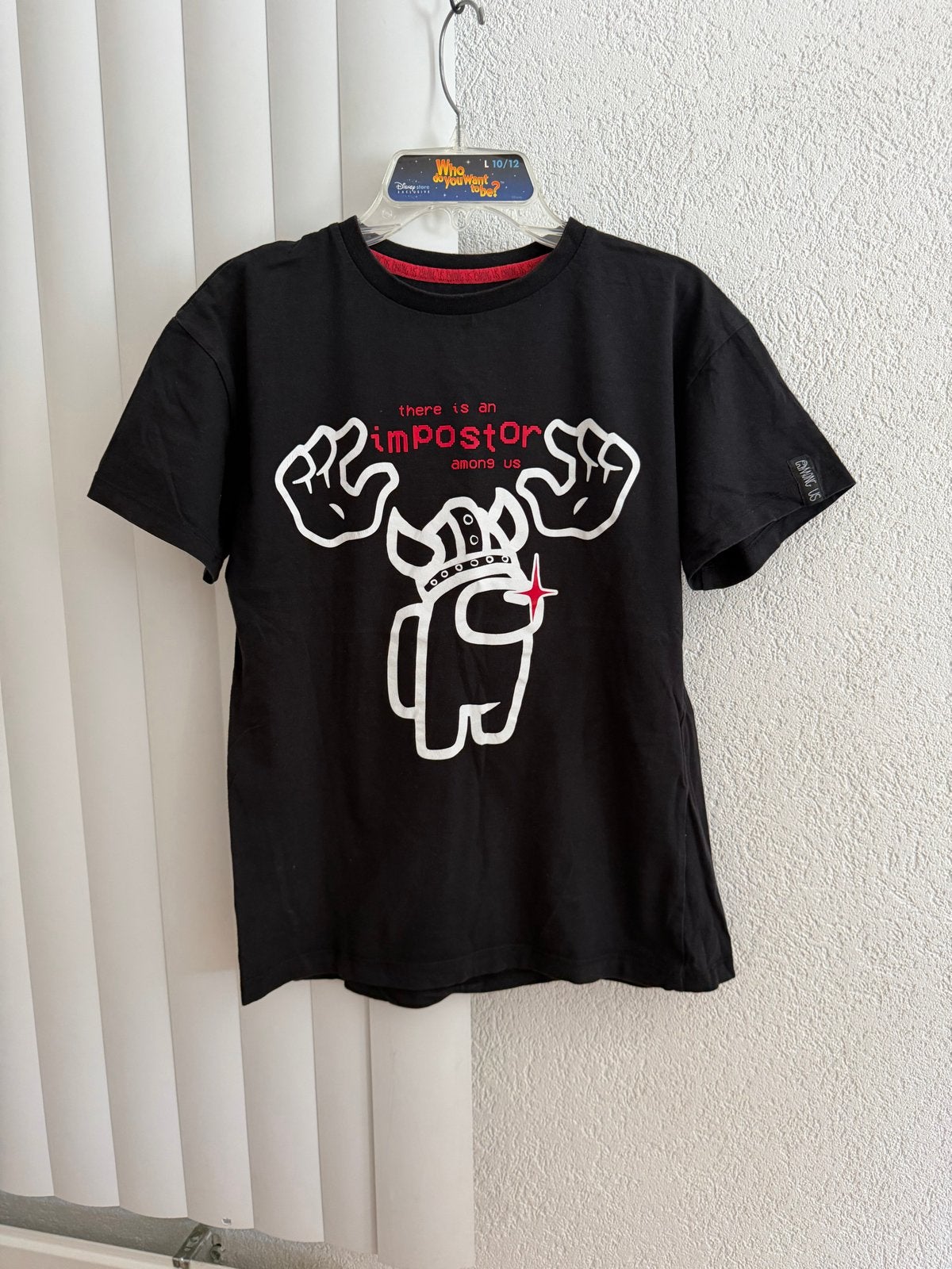 Zwart Among Us T-shirt | Maat 146 (10–11 jaar) | Katoen, Ophalen of Verzenden, Zo goed als nieuw, Jongen of Meisje, Shirt of Longsleeve