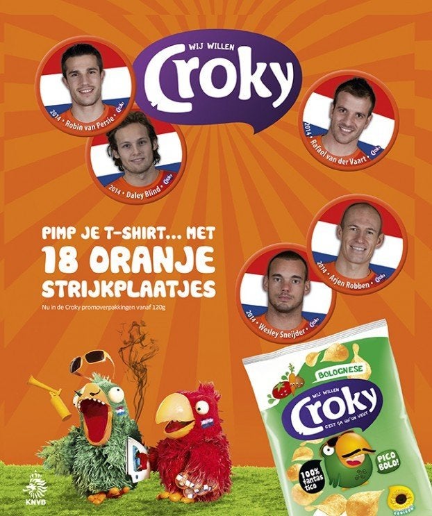 Strijkplaatje Arjen Robben en Dirk Kuyt, Verzamelen, Ophalen of Verzenden, Nieuw, Overige sporten, Poster, Plaatje of Sticker