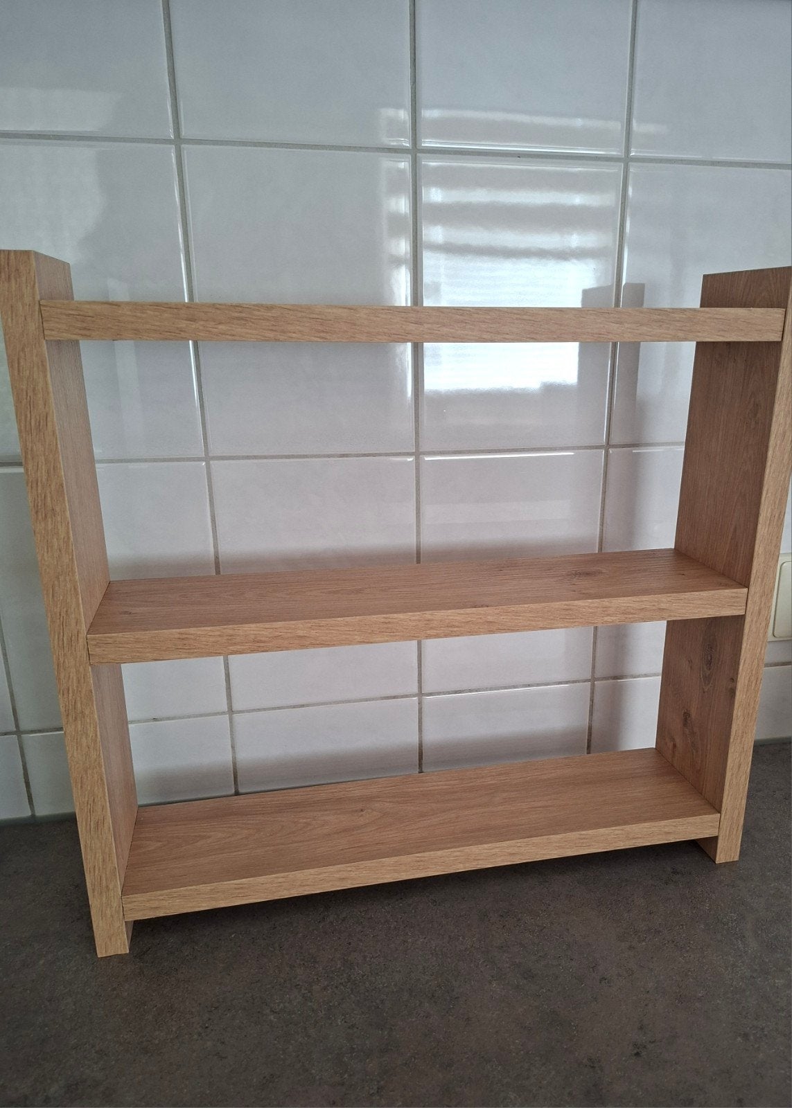 Wandrek / keuken mokken rek kastje eiken kleur, Ophalen, Zo goed als nieuw