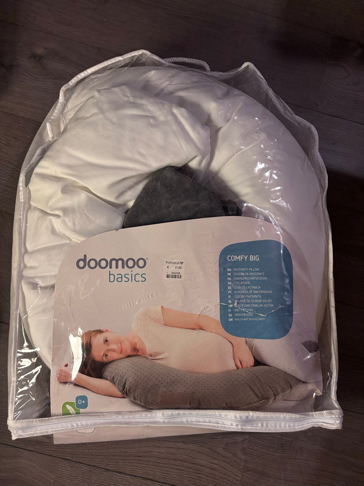 Doomoo Comfy Big zwangerschapskussen grijs, zgan, Ophalen, Zo goed als nieuw