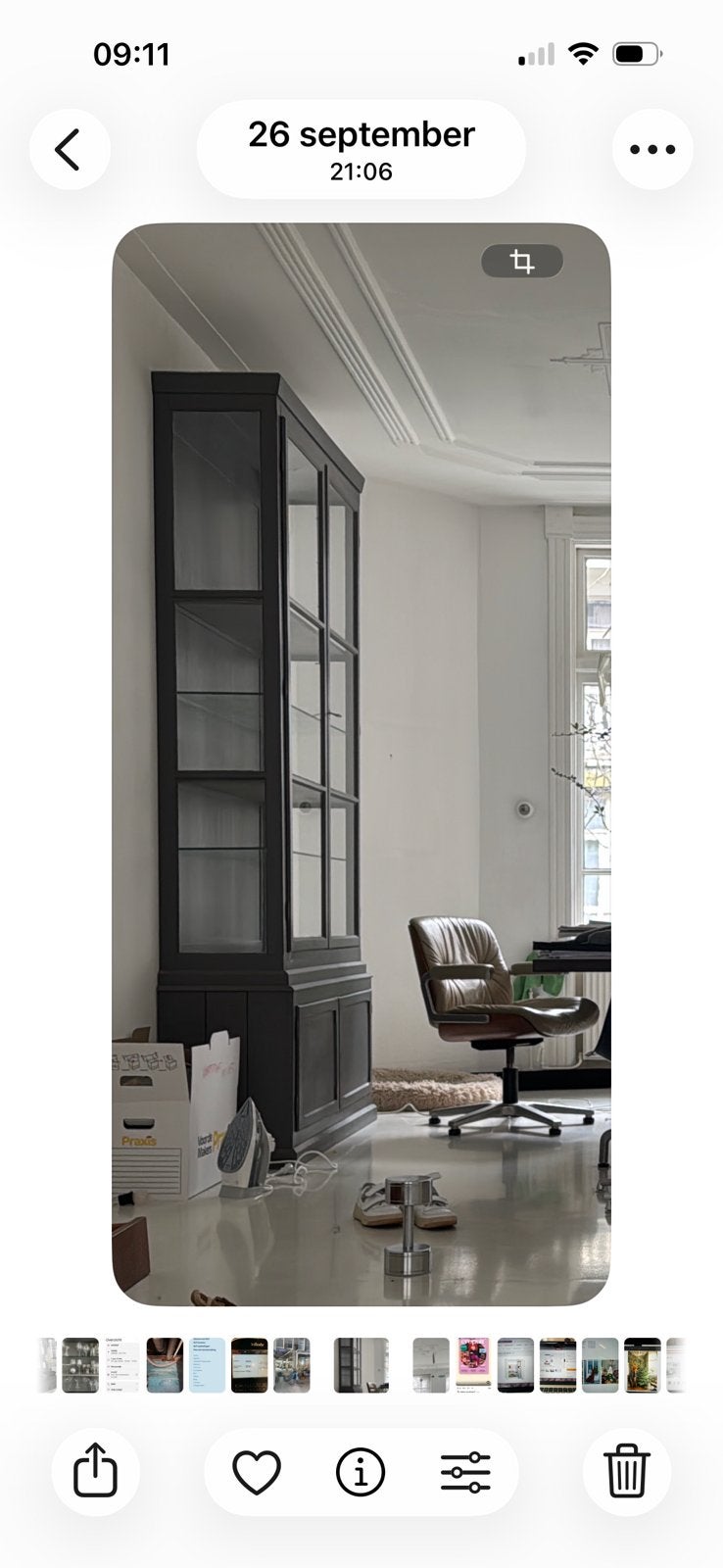 Vitrine kast, Ophalen of Verzenden, 25 tot 50 cm, Met deur(en), Glas