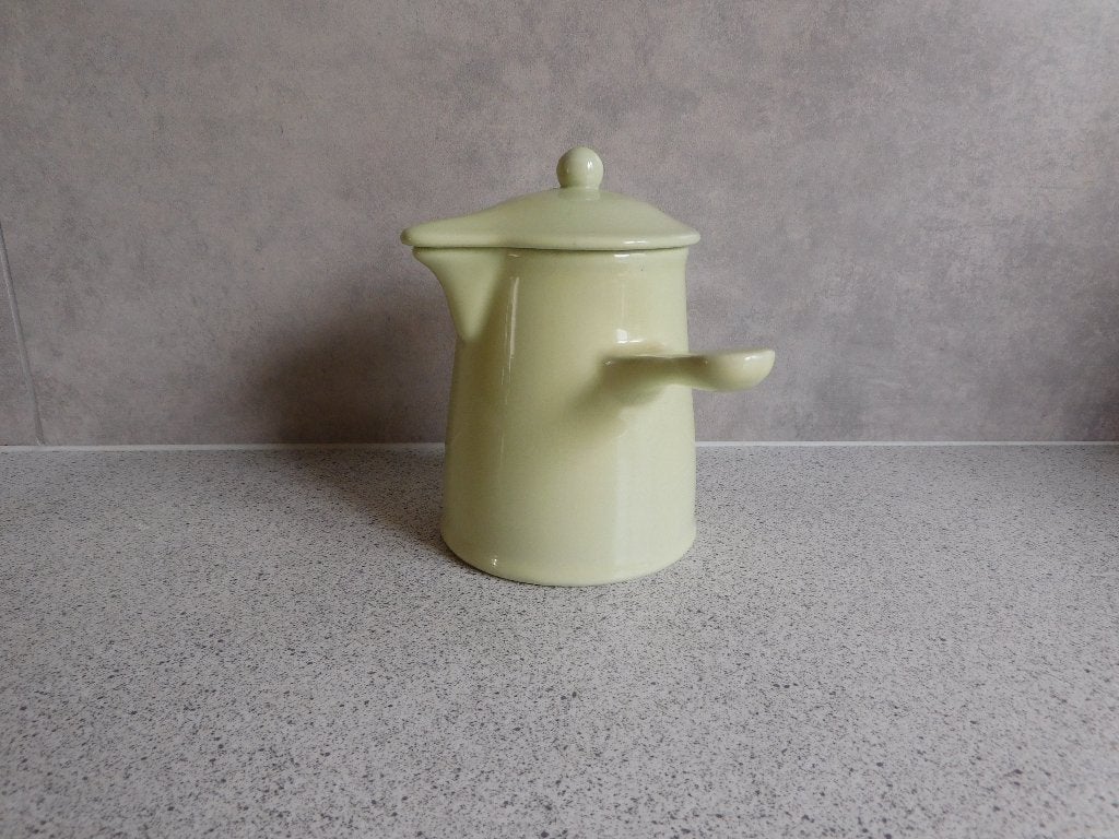 Stroopkan 13 cm. Pastel Groen Goedewaagen Gouda Holland, Ophalen of Verzenden