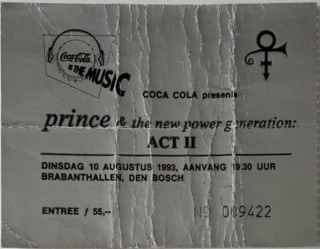 Prince - ACT II 1993 ticket, Ophalen of Verzenden, Gebruikt, Foto of Kaart