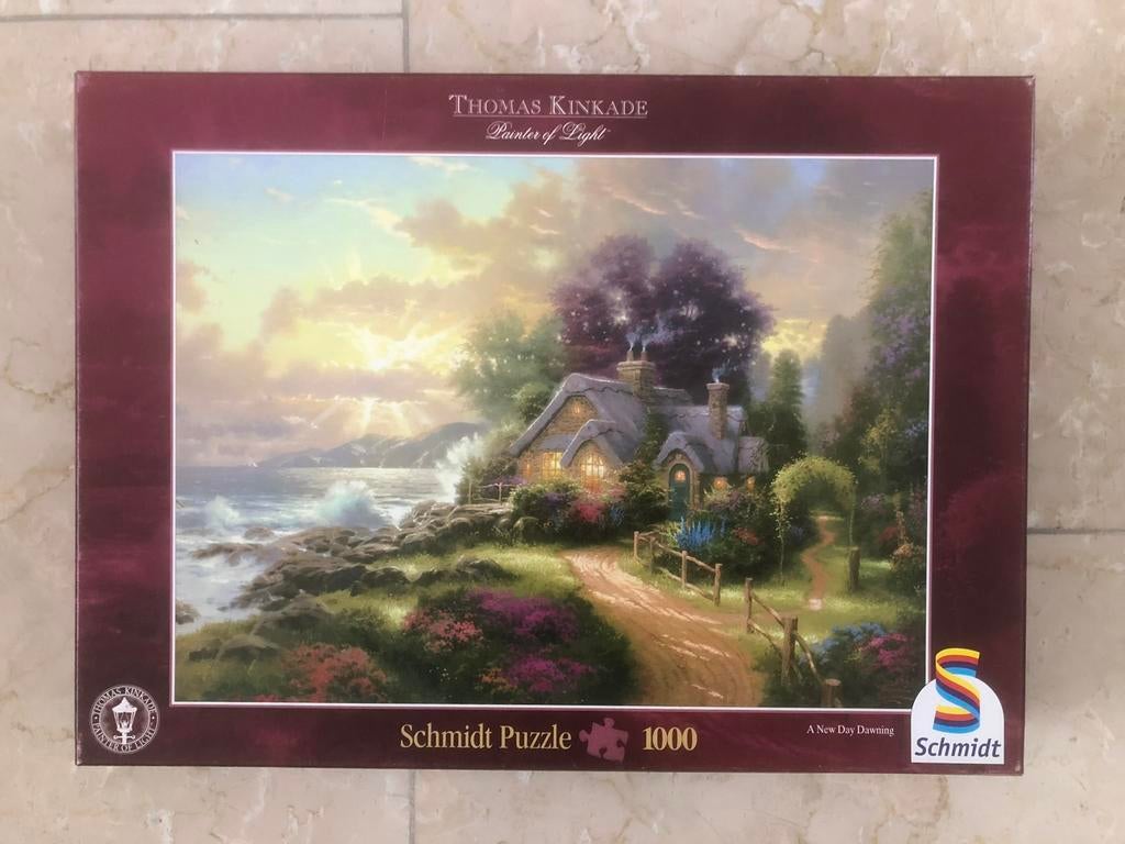 Thomas Kinkade legpuzzel 1000 stukjes compleet., Ophalen, 500 t/m 1500 stukjes, Gebruikt