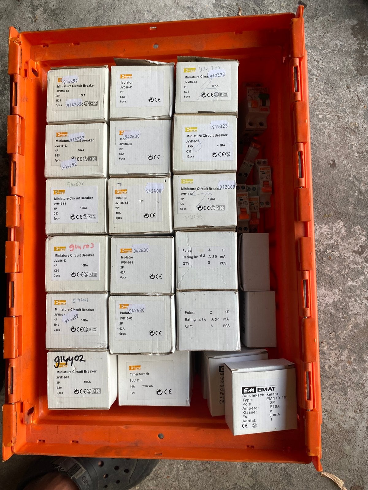 partij groepenkast materiaal NIEUW (Epro & EMAT), Doe-het-zelf en Verbouw, Elektra en Kabels, Ophalen of Verzenden, Zo goed als nieuw