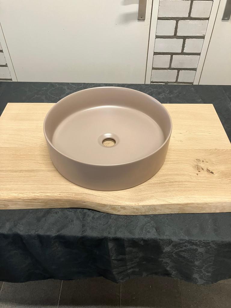 Waskom rond MC Delly Taupekleur, Ophalen of Verzenden, Nieuw, Wastafel