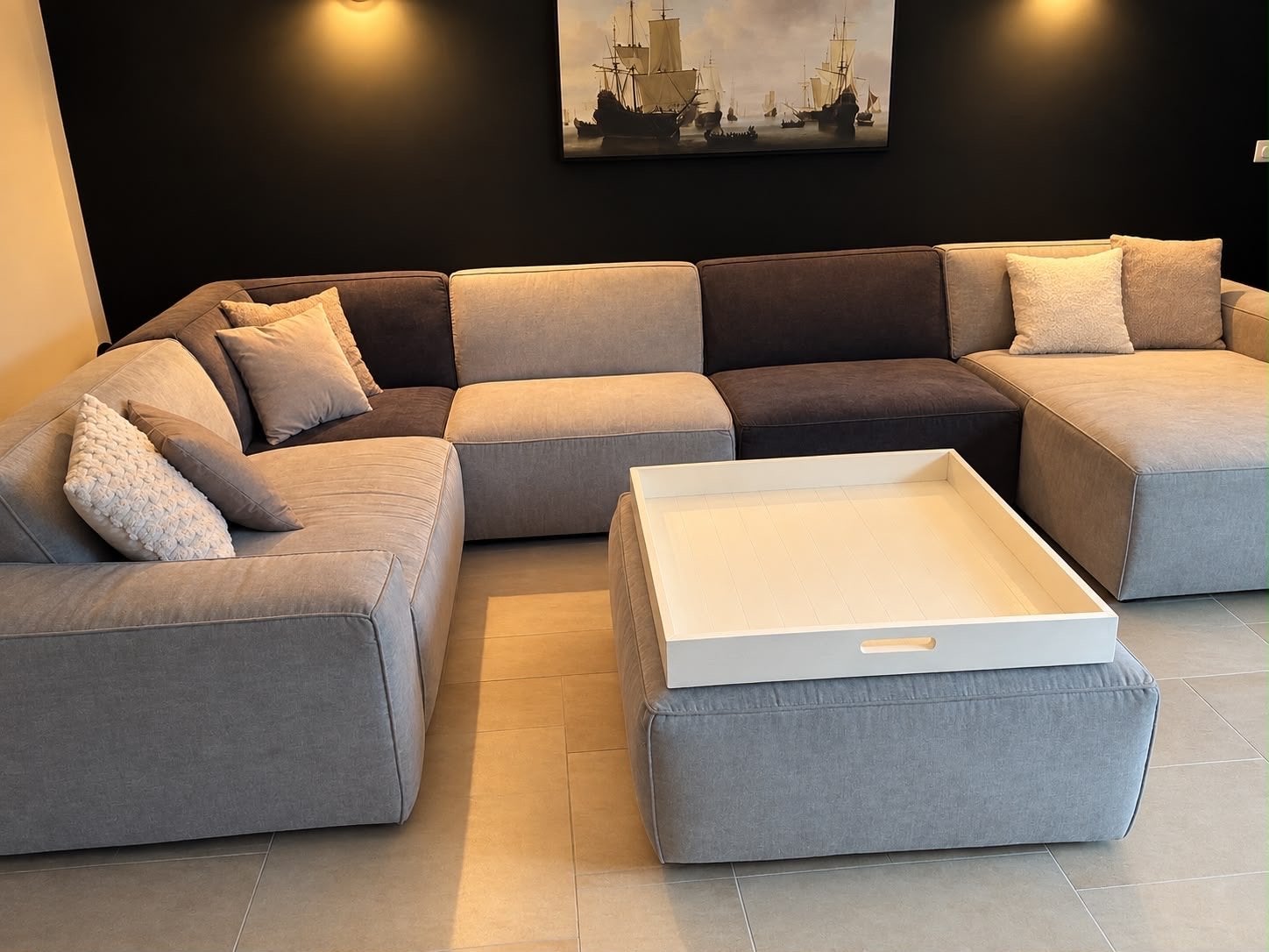 TEAB Grote Hoekbank 380x220cm - Comfortabel en Ruim, Gebruikt, Hoekbank, 300 cm of meer, Ophalen of Verzenden