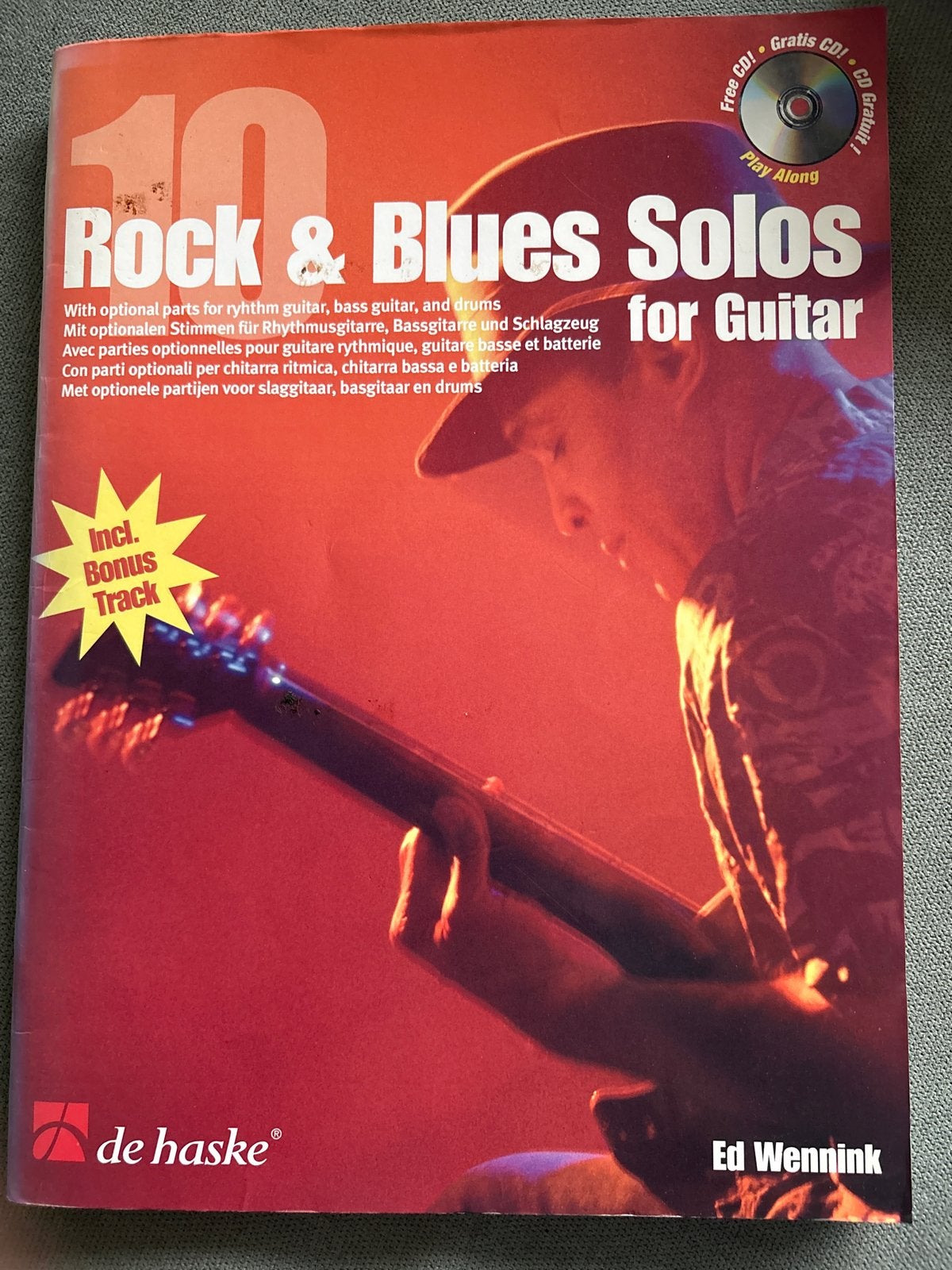 10 Rock & Blues Solos voor Gitaar - Ed Wennink (incl. CD), Les of Cursus, Ophalen of Verzenden, Rock en Metal, Gitaar