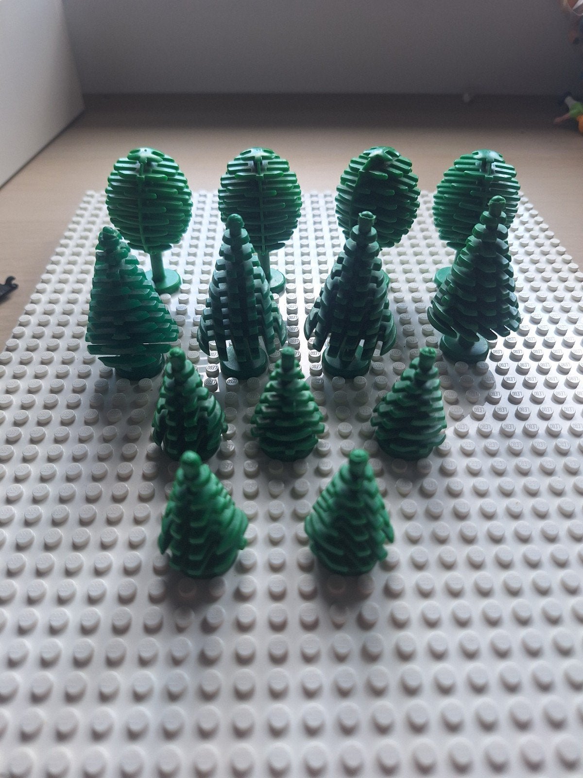 Vintage Lego Bomen - Diverse Groene Boompjes, Gebruikt, Overige thema's, Lego, Ophalen of Verzenden
