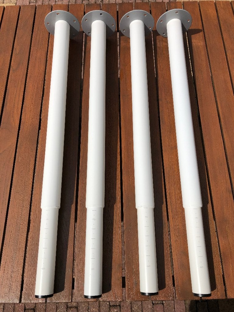 IKEA bureau blad poten - Verstelbaar en stevig, Overige typen, Metaal, In hoogte verstelbaar, Ophalen of Verzenden