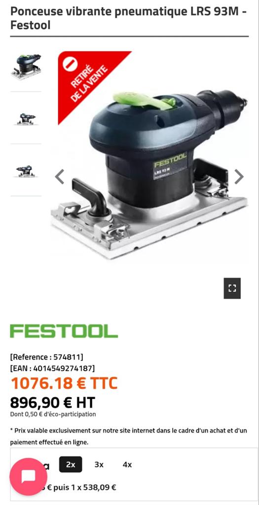 Goed werkend festool lrs 93/m, Ophalen of Verzenden, 1200 watt of meer, Overige typen