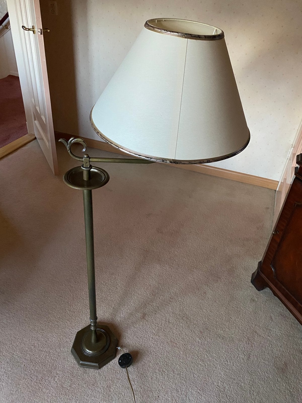 Staande schemerlamp, Huis en Inrichting, Lampen | Vloerlampen, Ophalen, Gebruikt, E27 (groot), 100 tot 150 cm