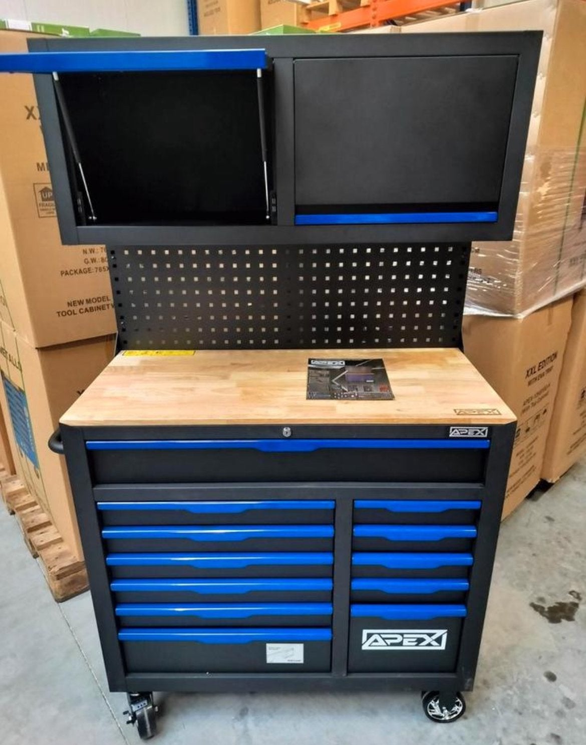 Metallo XXL Gereedschapswagen 10 Lades Vol + Achterwand, Ophalen, Nieuw