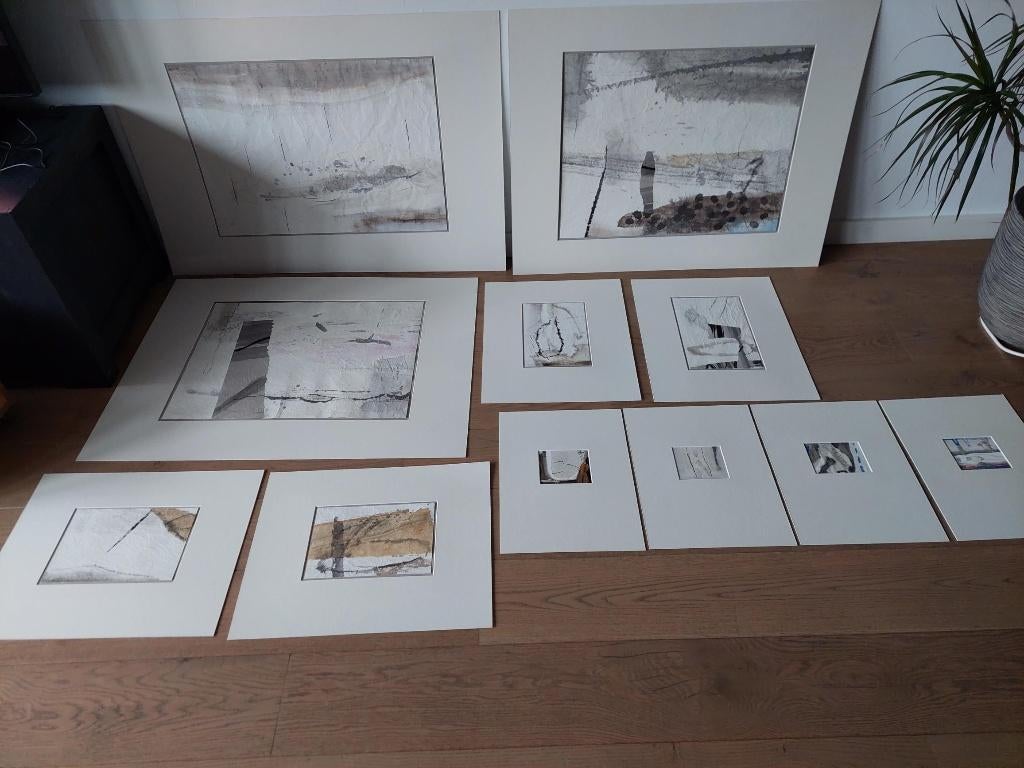 Kunst verschillende, 10 stuks, kunstenaar onbekend, Ophalen of Verzenden