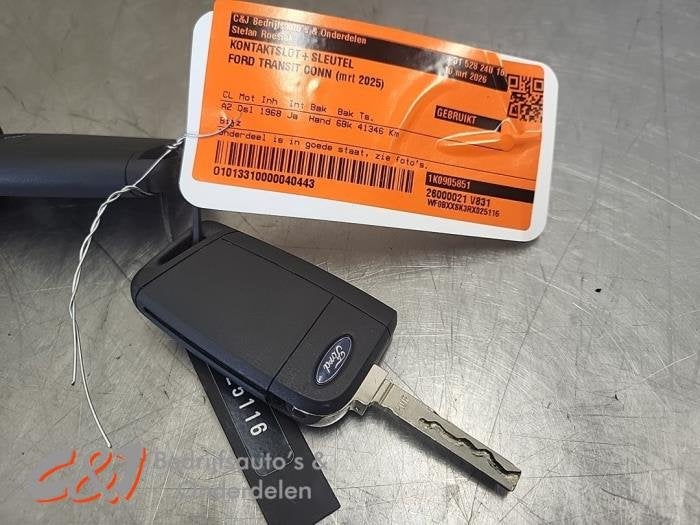Kontaktslot + Sleutel van een Ford Transit Connect, Auto-onderdelen, Gebruikt, -, -, Ophalen of Verzenden