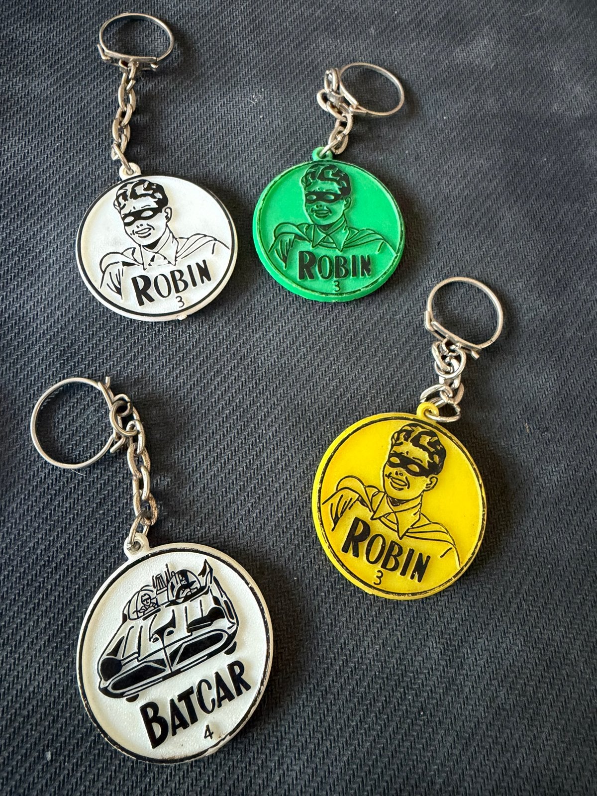 4x Originele Honig Batman Kwartet sleutelhangers uit 1966, Verzamelen, Sleutelhangers, Verzenden, Zo goed als nieuw, Merk