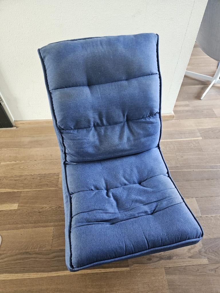 Comfortabele opvouwbare gaming/vloerstoel, Ophalen, Gebruikt, Blauw, Eén