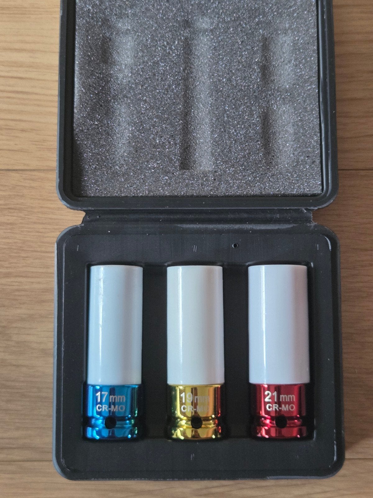 1/2 doppenset voor momentsleutels. dop 17, 19 en 21 auto, Ophalen of Verzenden, Zo goed als nieuw
