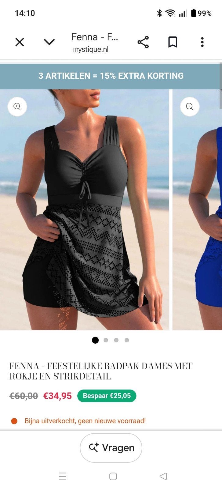 Nieuw zwart badpak met rokje en strikdetail, Kleding | Dames, Badmode en Zwemkleding, Zwart, Nieuw, Badpak, Ophalen of Verzenden