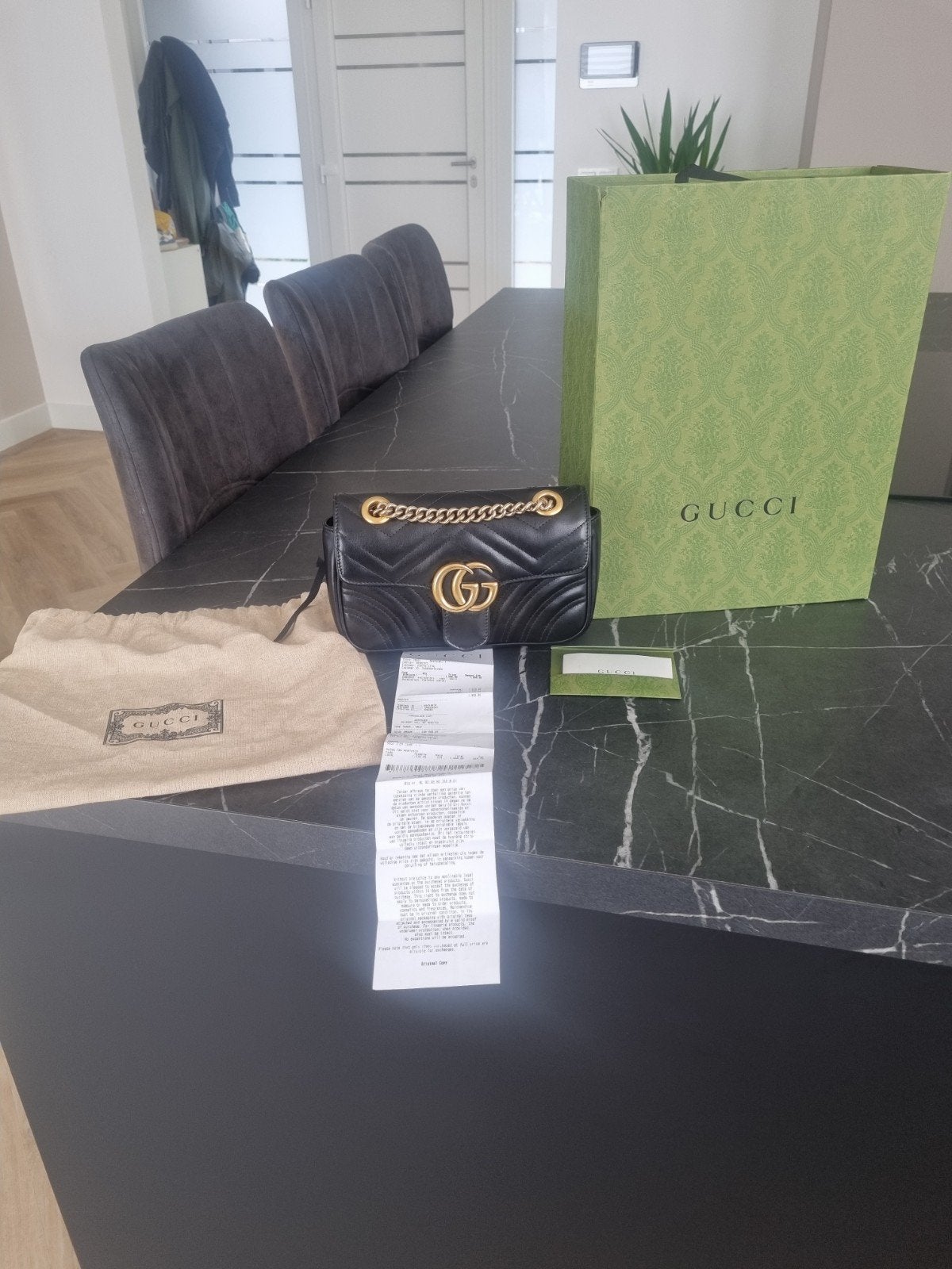 Gucci marmont Black, Ophalen, Zo goed als nieuw, Zwart, Handtas