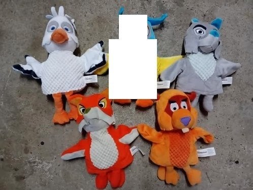 9 x handpop fabeltjeskrant - 9 boeken en 4 poppetjes, Verzamelen, Ophalen of Verzenden, Gebruikt, Tv, Overige typen