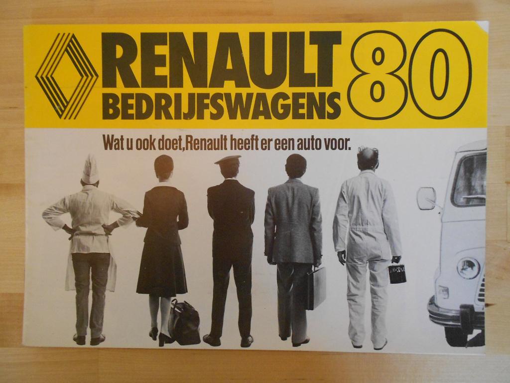 Renault Bestelwagen Brochure 1980 - 4 5 18 Estafette, Renault, Ophalen of Verzenden, Zo goed als nieuw, Renault
