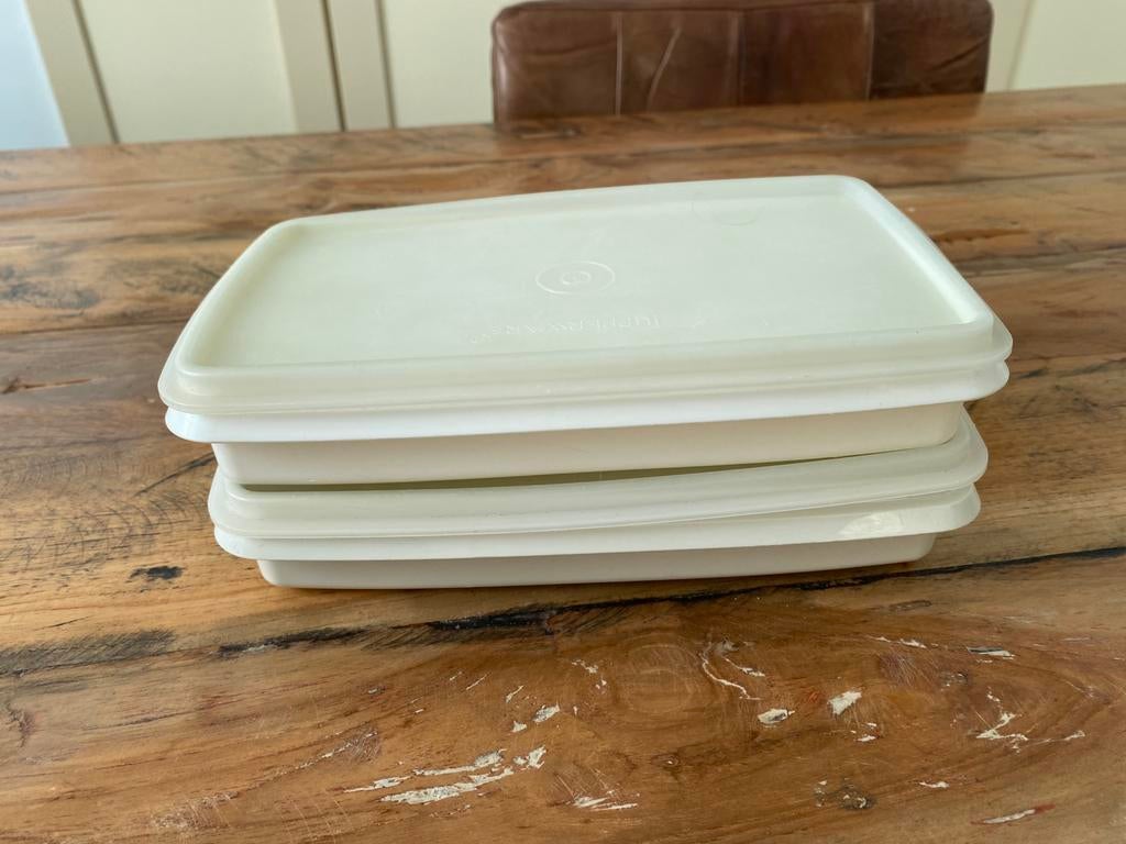 Tupperware schalen met deksel, Ophalen of Verzenden, Crème, Schaal