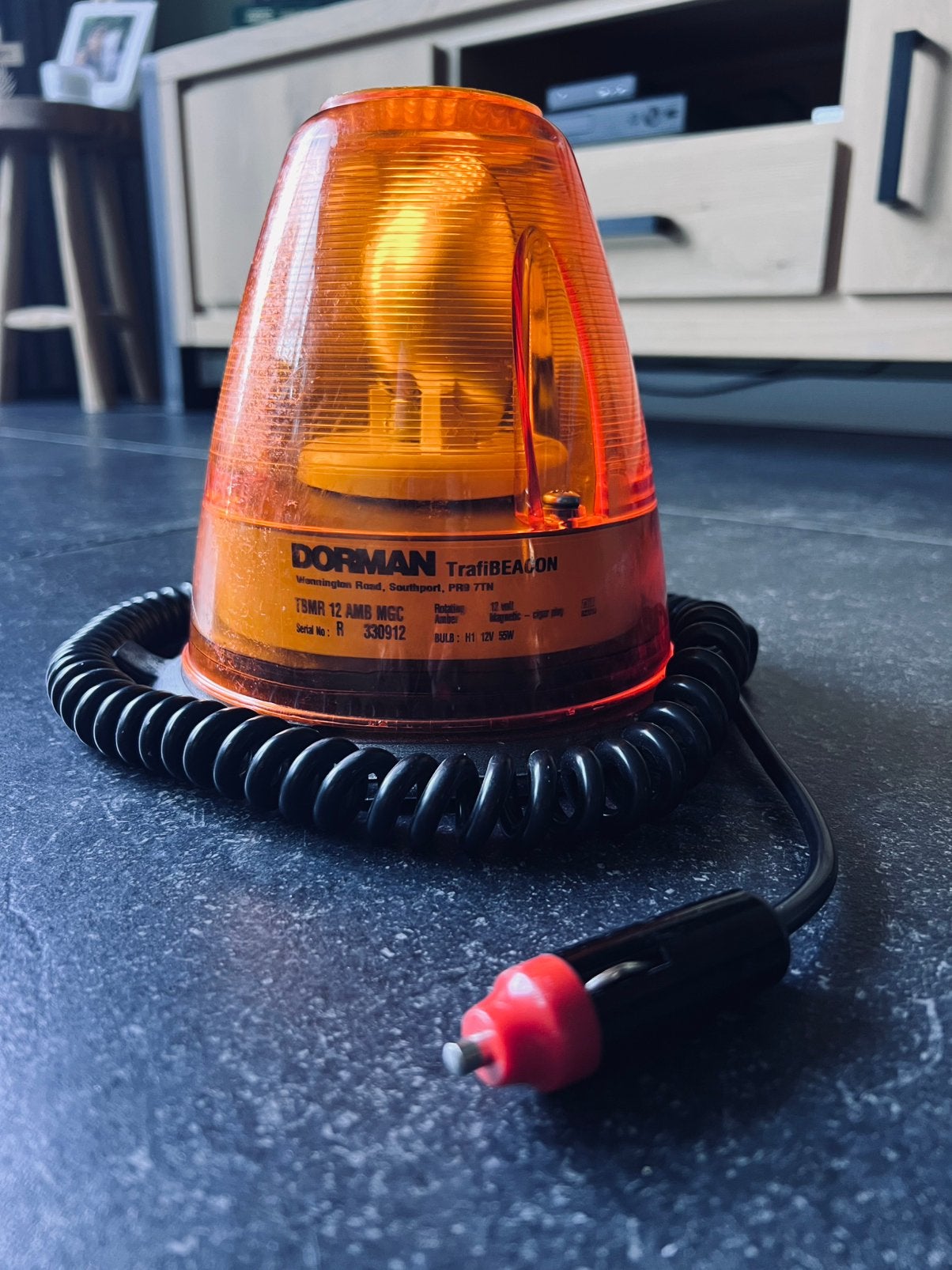 Oranje zwaailicht (goed werkend!) Dorman TrafiBEACON TMBR 12, Ophalen of Verzenden