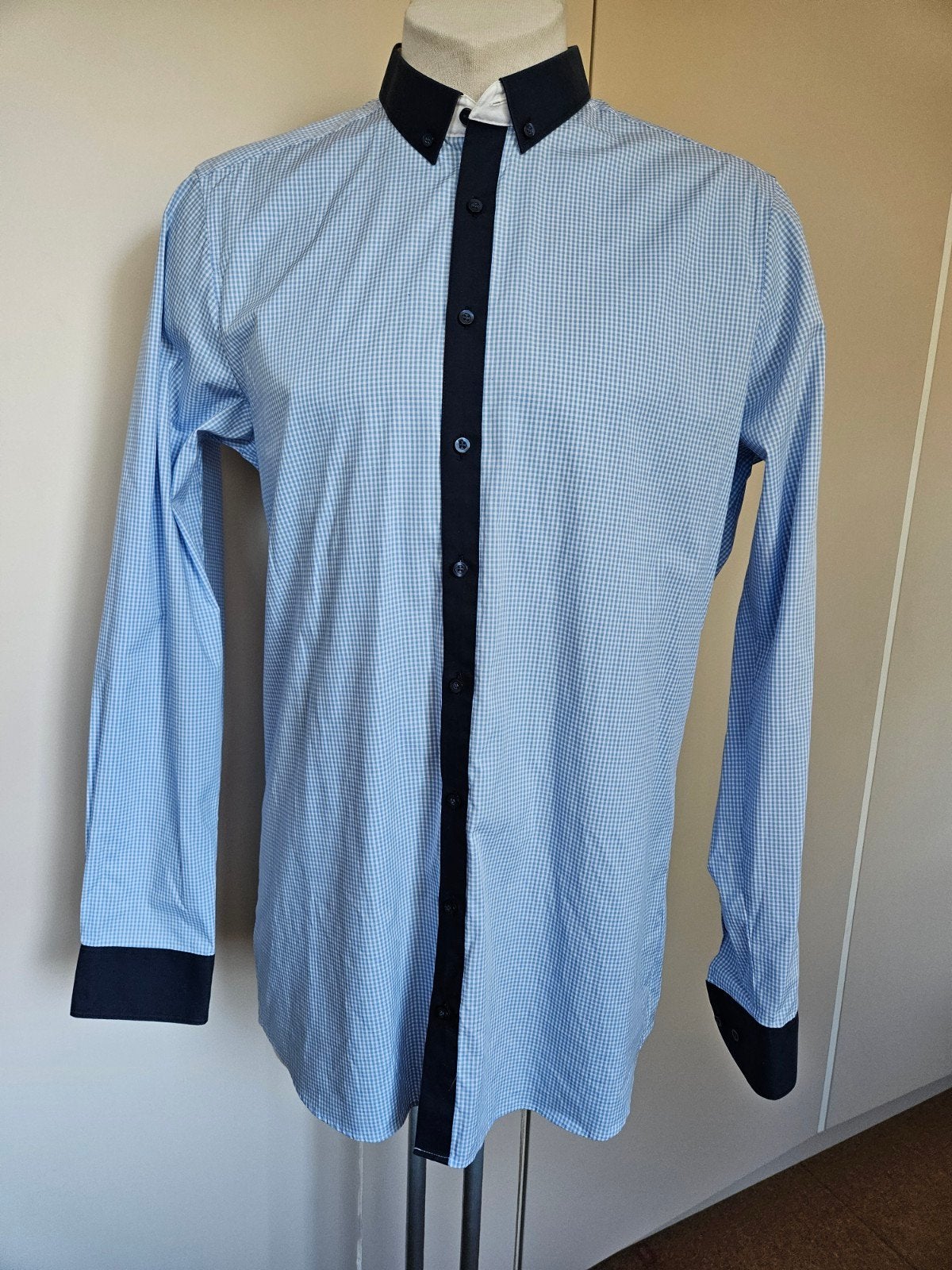 Olymp boordmaat 43 extra lengte! Vast €26, Kleding | Heren, Overhemden, Verzenden, Zo goed als nieuw, Blauw