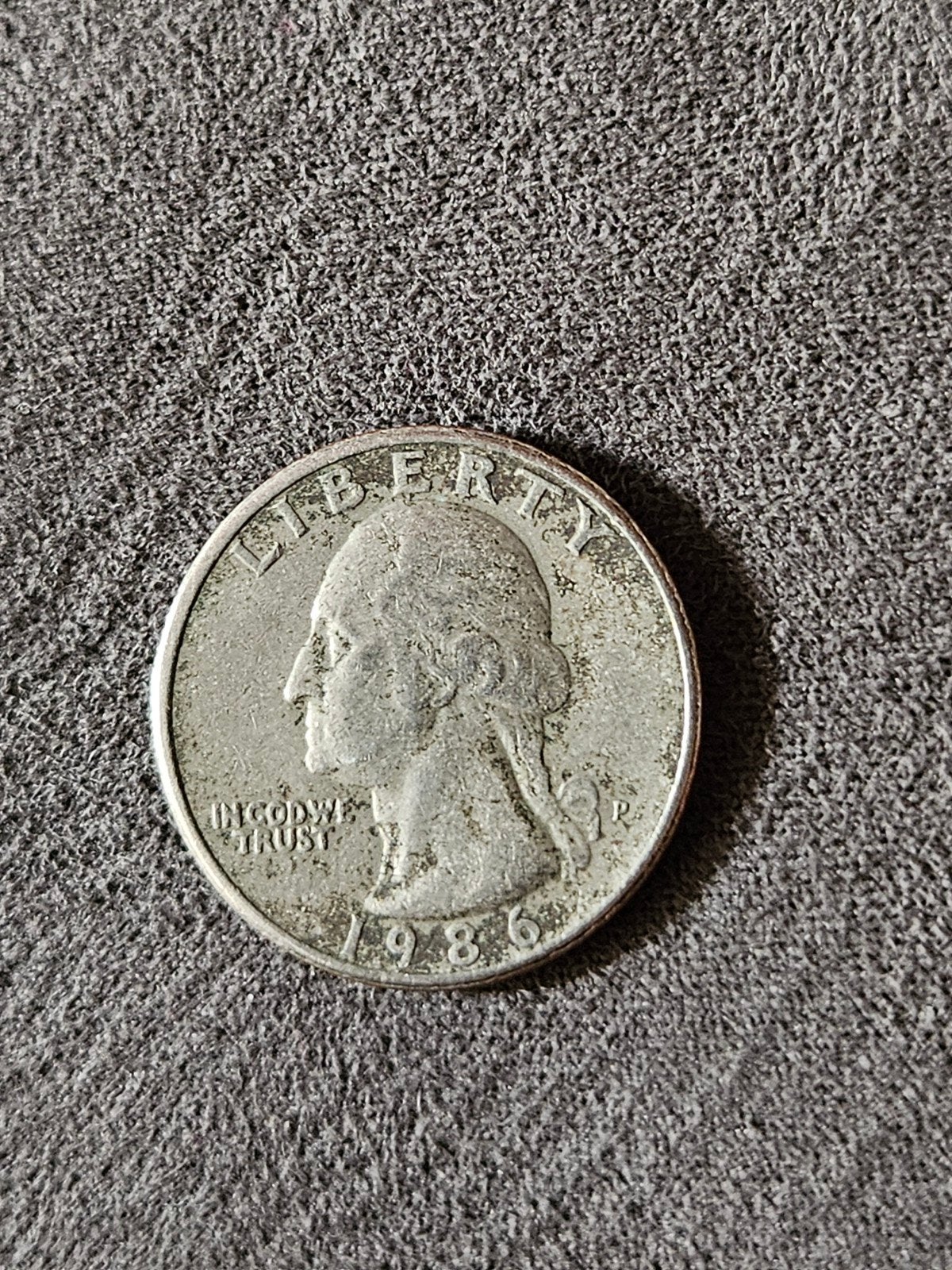 Amerikaanse Quarter Dollar munt 1986, Ophalen of Verzenden, Losse munt
