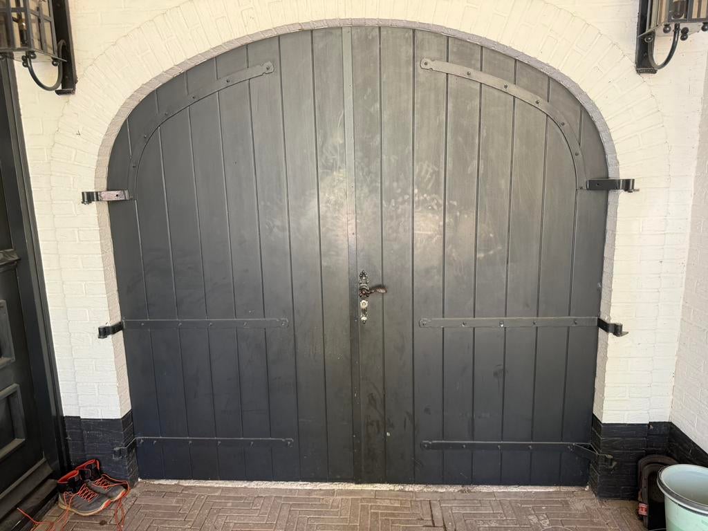 Garage deur rond   H236x225b, Doe-het-zelf en Verbouw, Deuren en Horren, Garagedeur, Ophalen of Verzenden, Zo goed als nieuw, 120 cm of meer