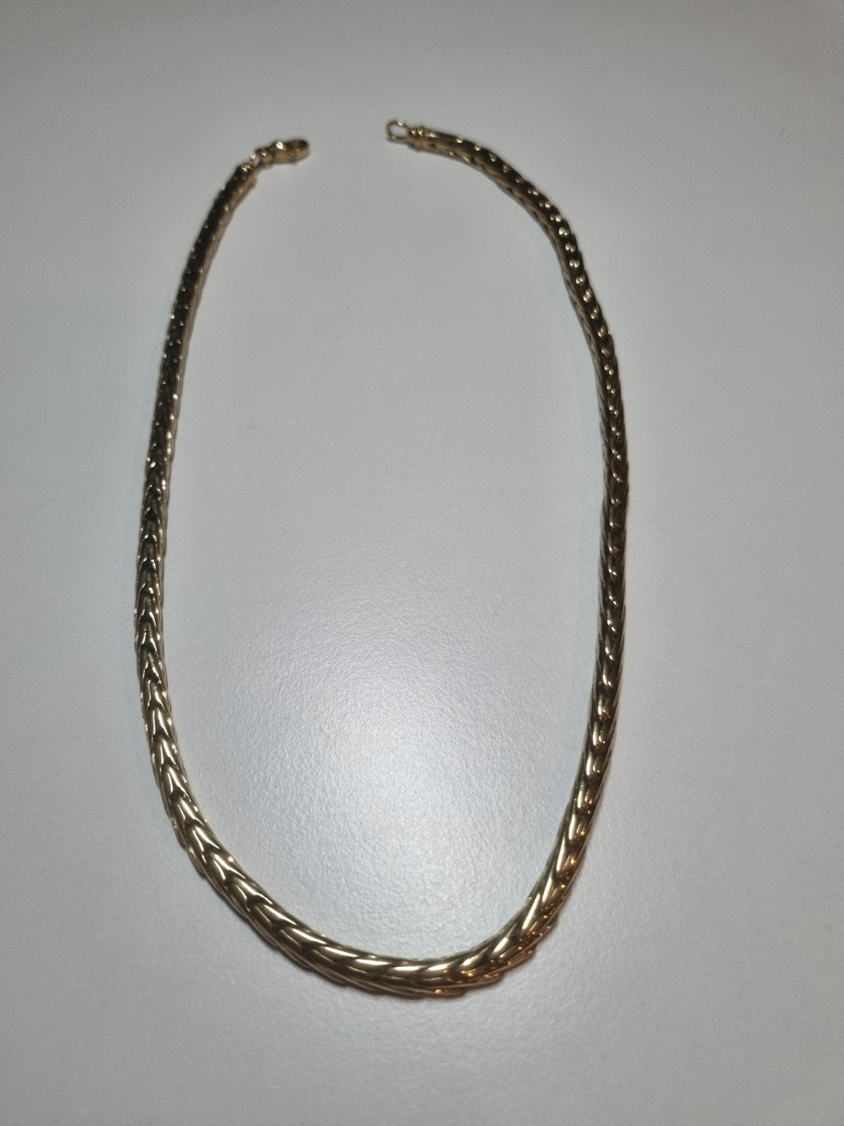 Leuke collier/ketting Pierre Lang,goud kleur,zie omschrijvin, Verzenden, Gebruikt, Goud, Overige materialen