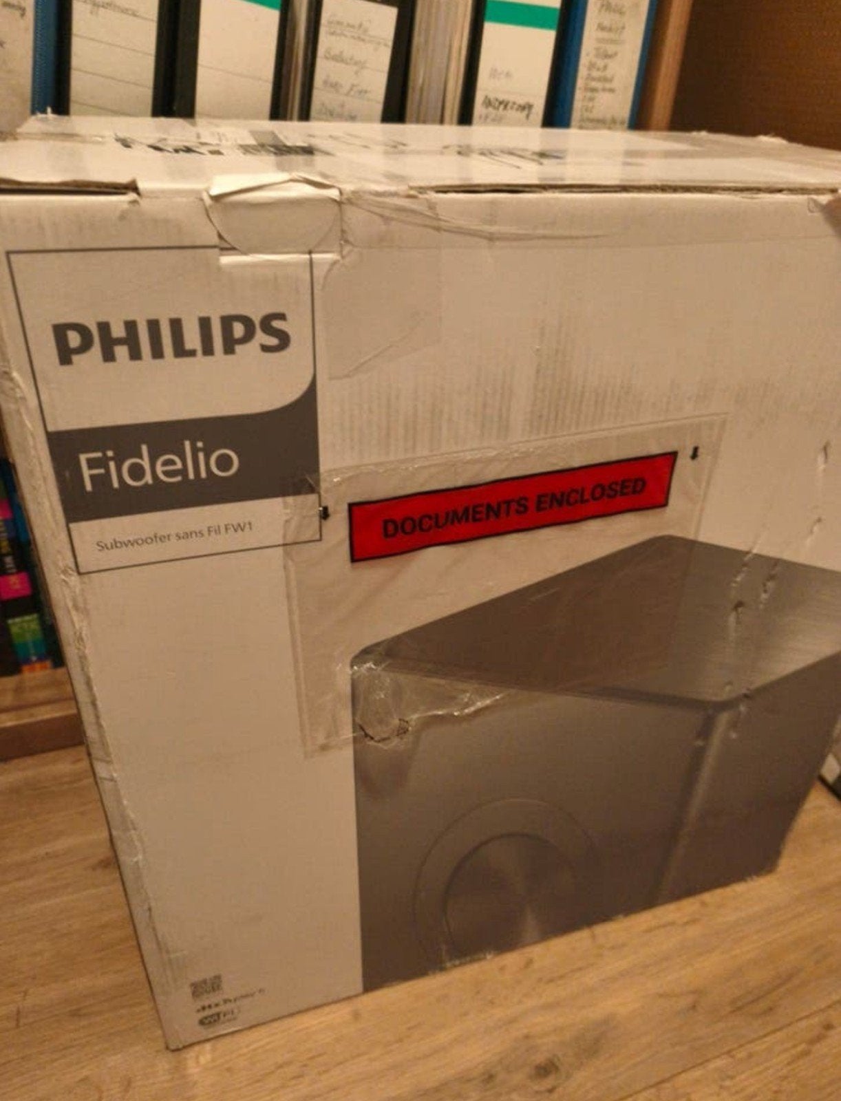 Philips Fidelio TAFW1 Subwoofer, 150 watt of meer, Subwoofer, Ophalen of Verzenden, Zo goed als nieuw
