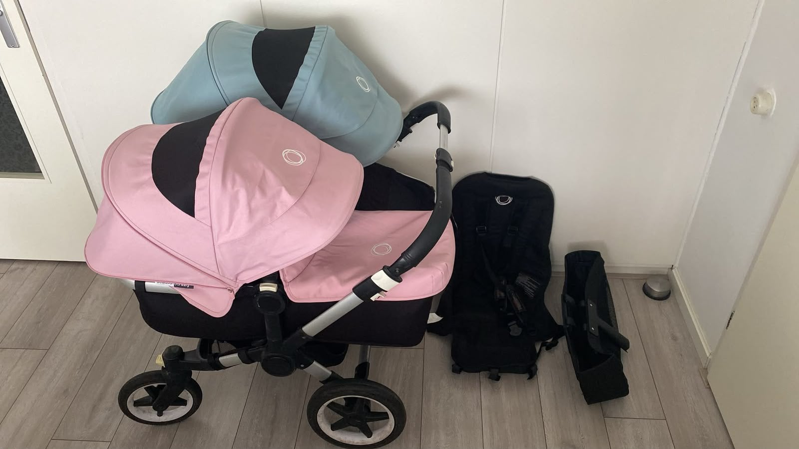 Bugaboo donkey 2-3 duo, Kinderen en Baby's, Kinderwagens en Combinaties, Gebruikt, Combiwagen, Bugaboo, Duowagen, Luchtbanden