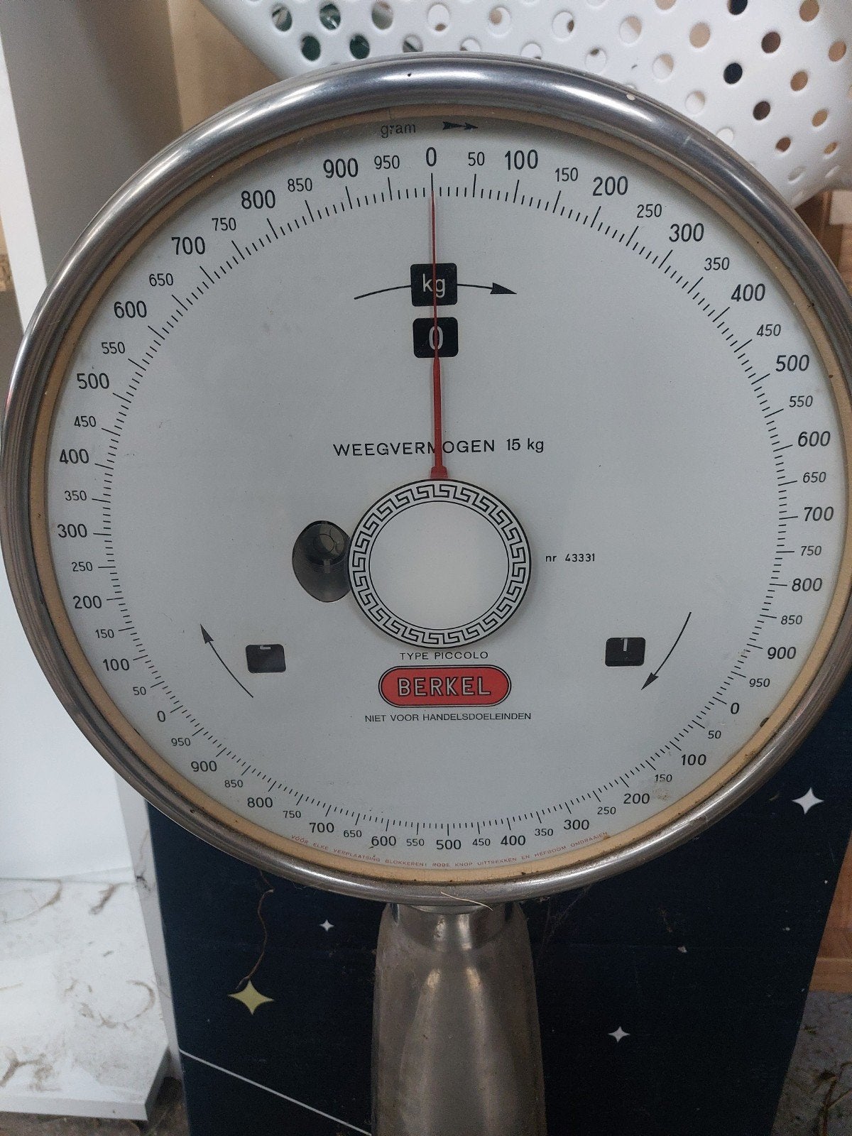 Vintage Berkel Piccolo weegschaal 15 kg, Ophalen of Verzenden, Gebruikt, Overige typen, Minder dan 50 kg