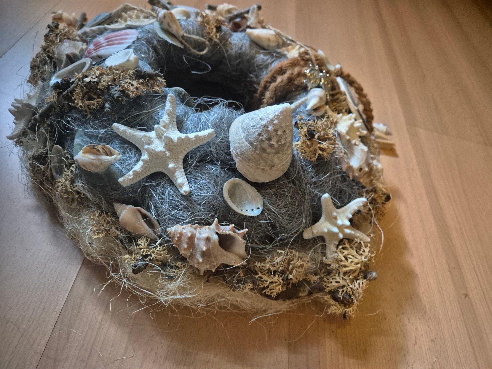 Decoratieve Krans met Schelpen en Zee-elementen, Ophalen
