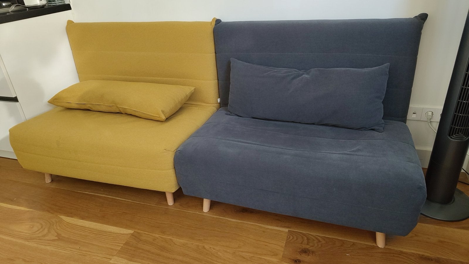 Maison du Monde Nio 2-zits slaapbanken (2 stuks), Ophalen, Gebruikt, Eenpersoons, 75 tot 100 cm