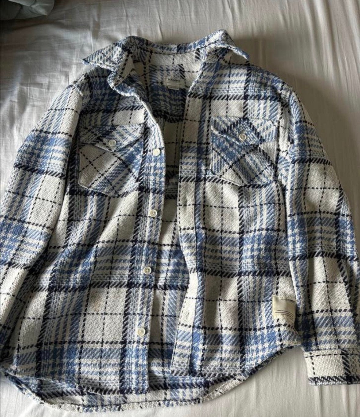 Geruite jas, Kleding | Dames, Blouses en Tunieken, Zo goed als nieuw, Maat 36 (S), Blauw, Ophalen of Verzenden