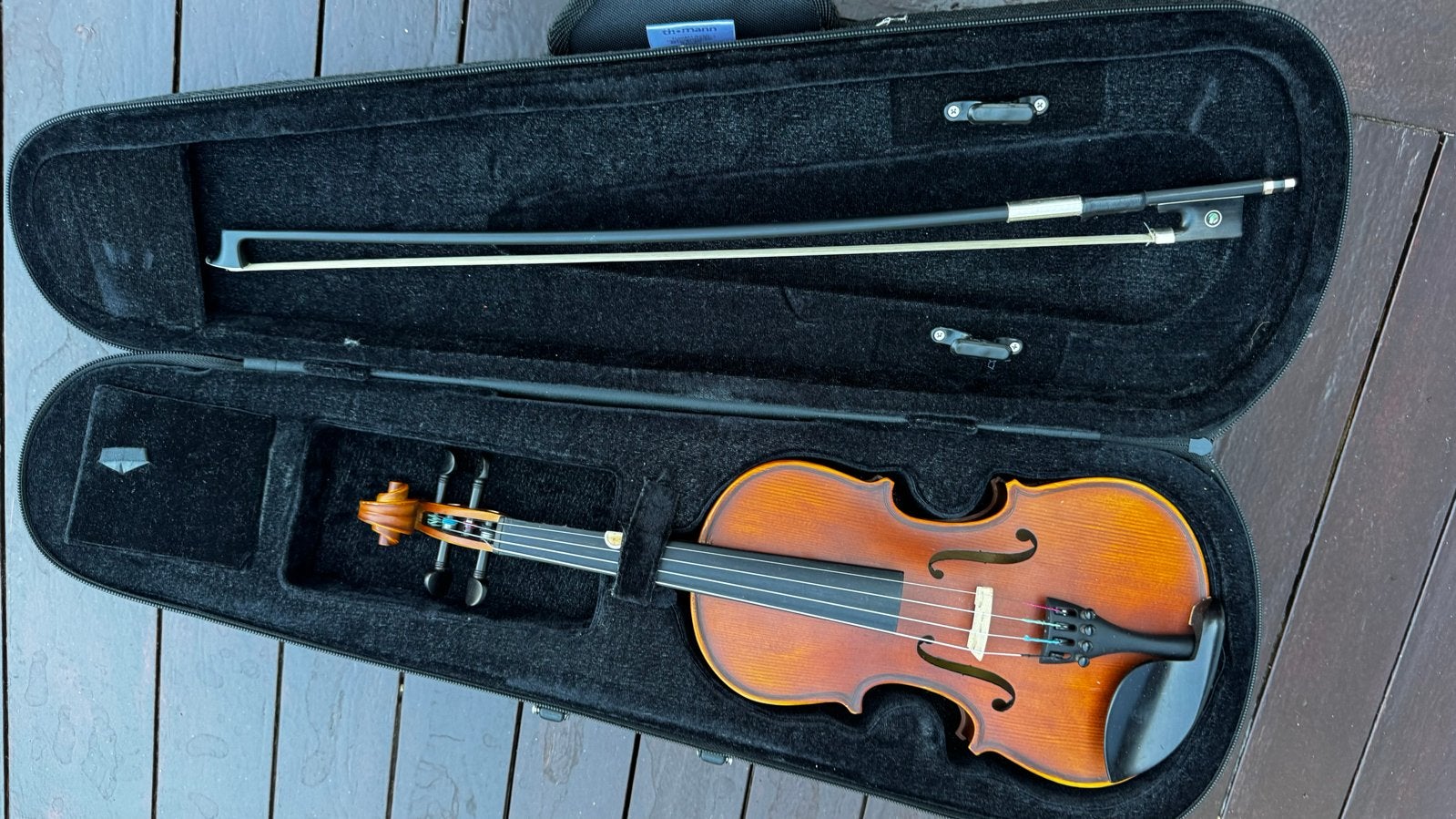 Viool met koffer en strijkstok - 1/4 formaat, Muziek en Instrumenten, Strijkinstrumenten | Violen en Altviolen, Gebruikt, Viool