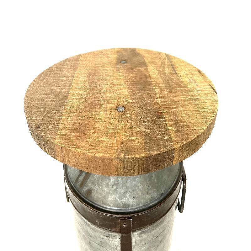 Milkcan table D40H66cm, Huis en Inrichting, Tafels | Sidetables, Ophalen, 50 tot 100 cm, Rond, Nieuw