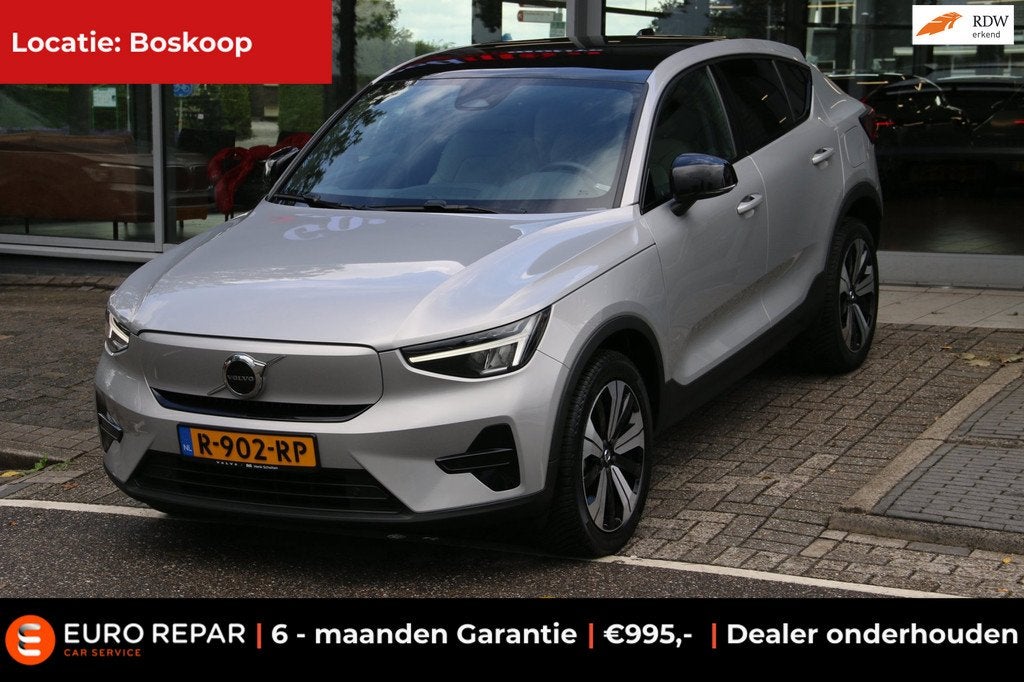 Volvo C40 Pano Recharge Plus NL-AUTO NAP SOH95,1%, Gebruikt, Zwart, 90 €/maand, SUV of Terreinwagen