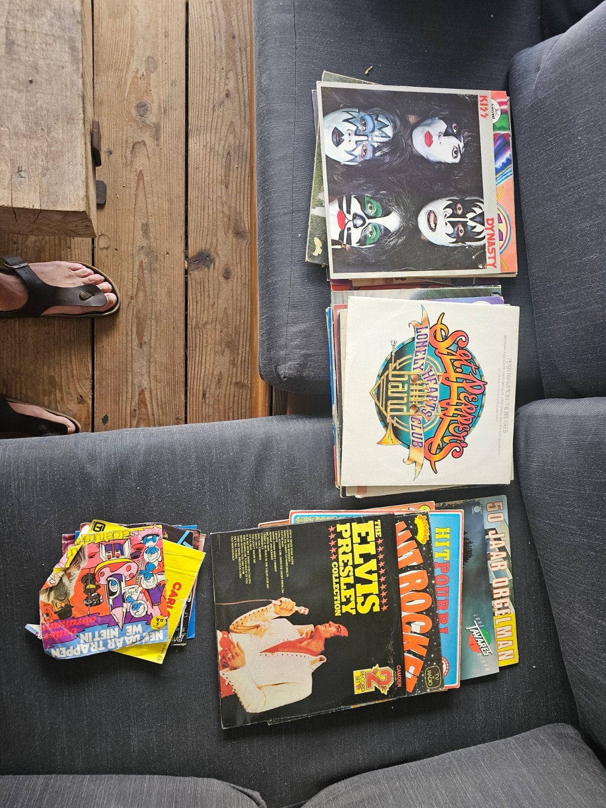 Diverse LP's en singles: Kiss, Elvis Presley, Tavares, Ophalen, LP, Gebruikt, Pop