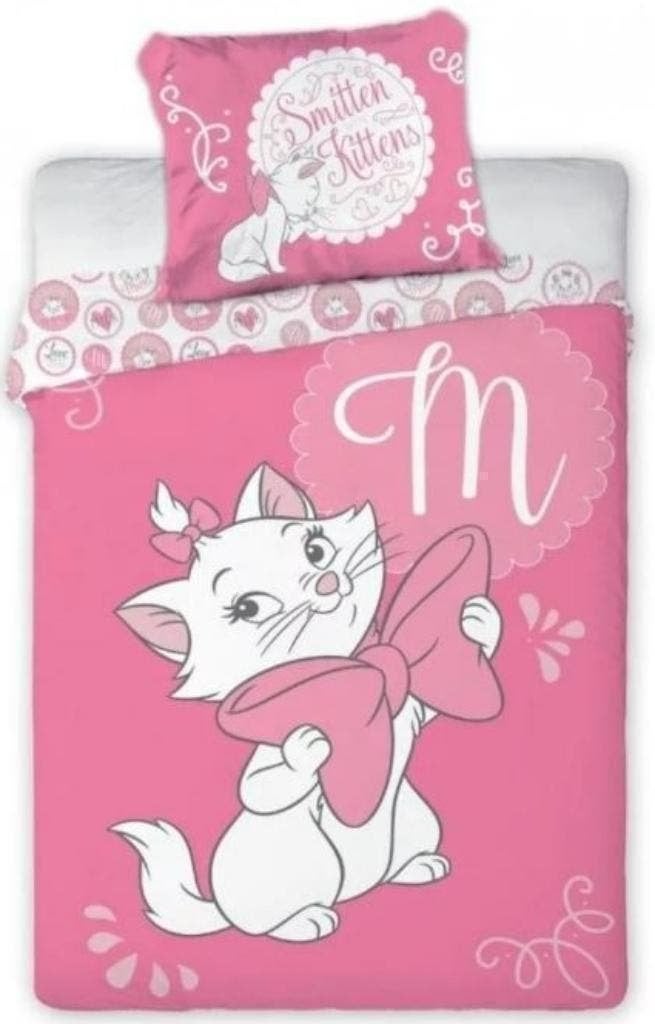 Marie Cat Baby / Peuter Dekbedovertrek 100 x 135 cm - Katoen, Meisje, Ledikant, Dekbedovertrek, Nieuw