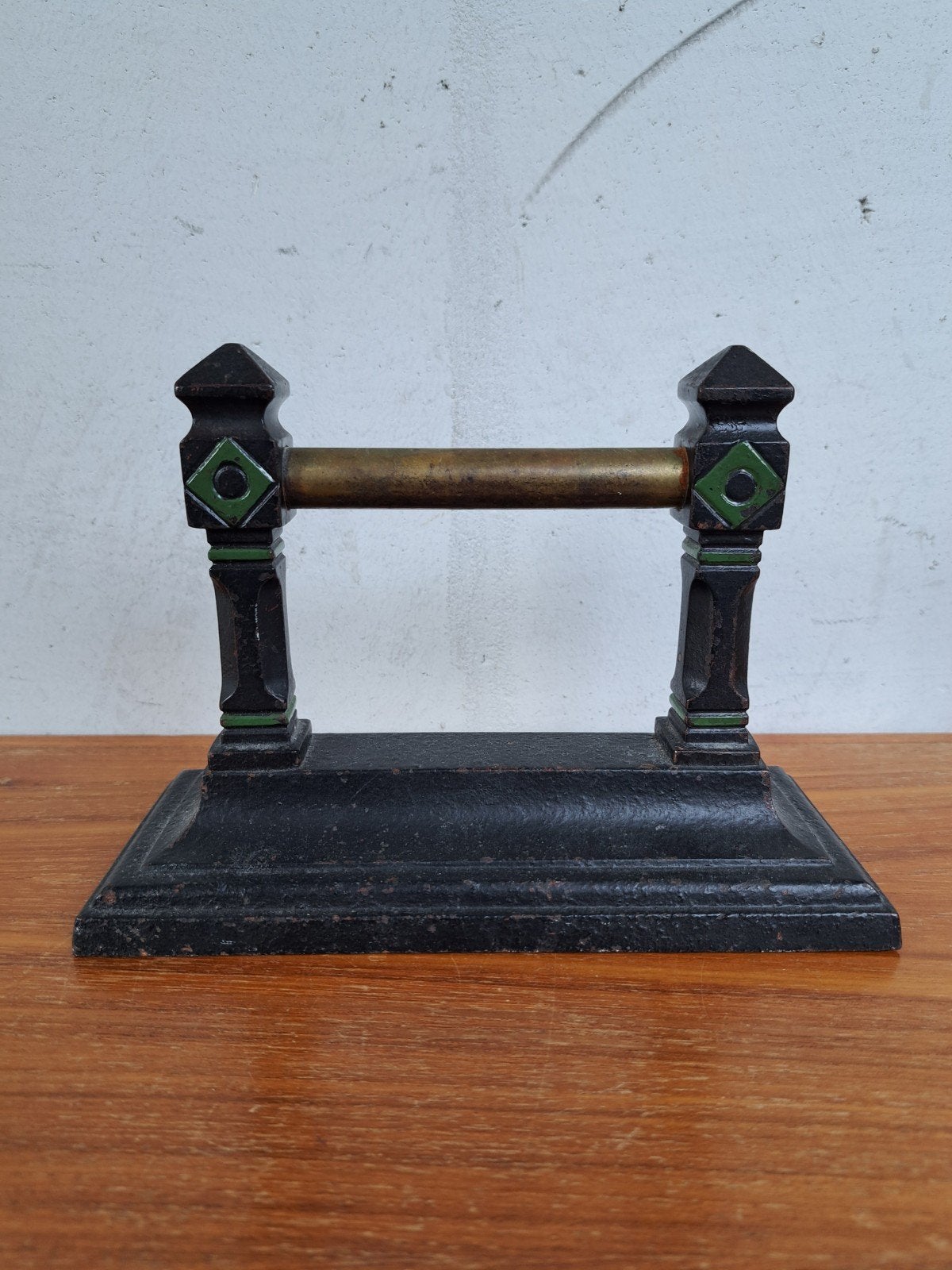 Antieke gietijzeren/messing haardbok/deurstopper 1890, Ophalen of Verzenden