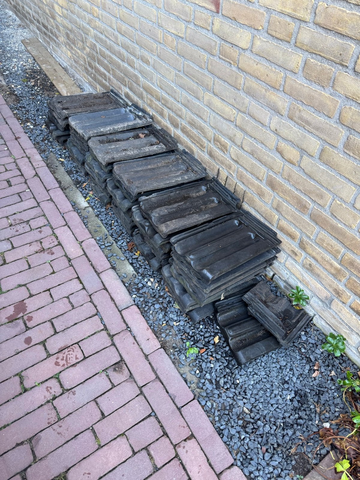 41x Randers tegl Laumans dakpannen, Ophalen, Gebruikt, Steen of Klei, Zwart